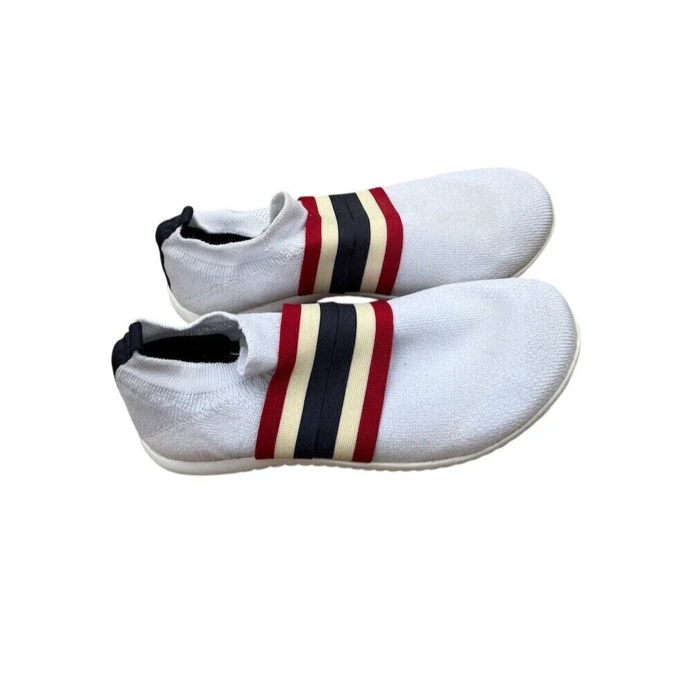 Charleston Shoe Company White Knit Slip On Sneakers Womens 9